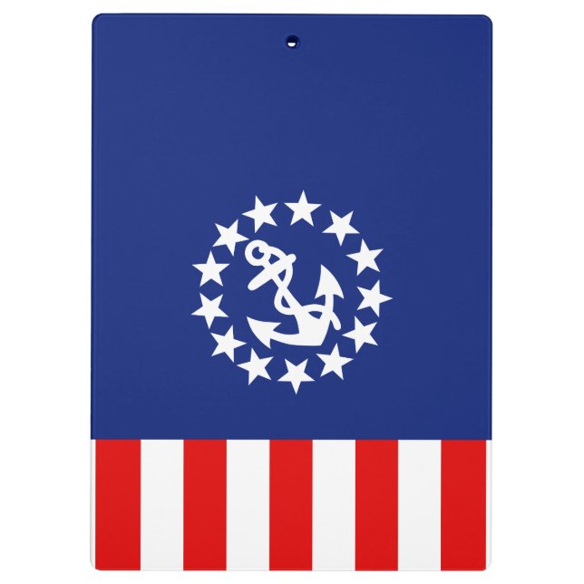 Nautical American Yacht Flag Decor Clipboard (Back)