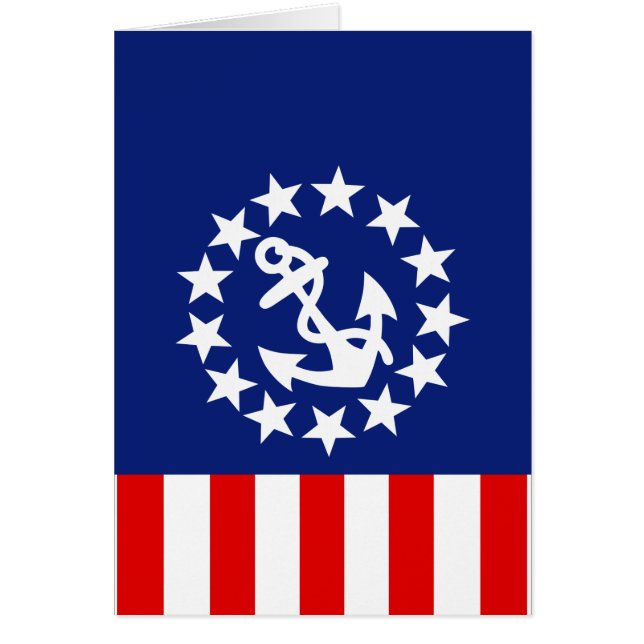 Nautical American Yacht Flag is at the Marina (Front)