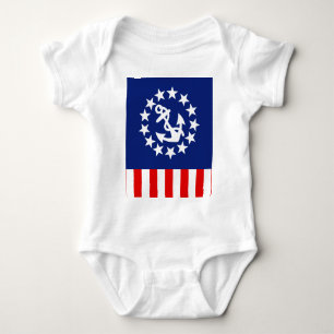 Nautical American Yacht Flag Symbol Baby Bodysuit