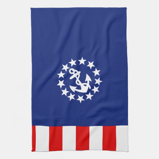 Nautical American Yacht Flag Symbol Kitchen Towel (Vertical)