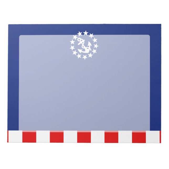 Nautical American Yacht Flag Symbol Notepad (Front)