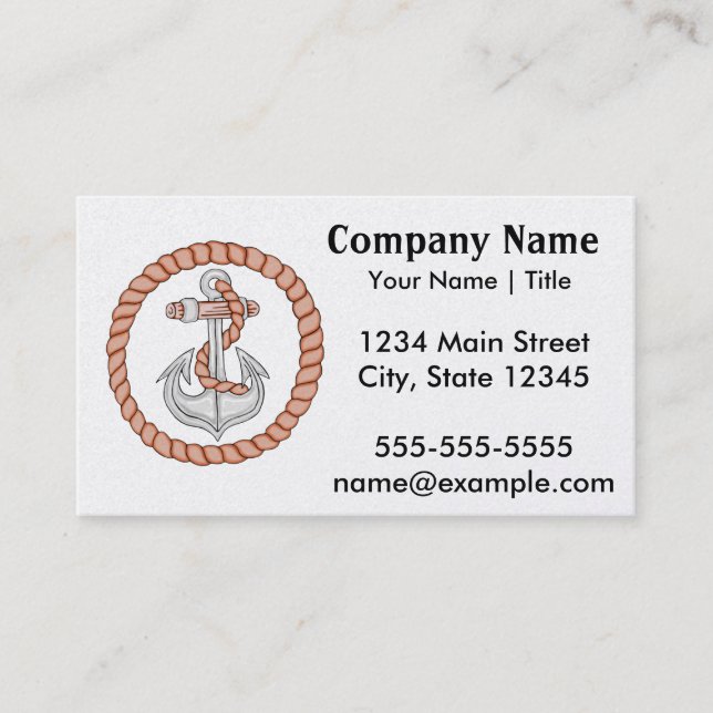 Nautical Anchor 1 Business Card (Front)
