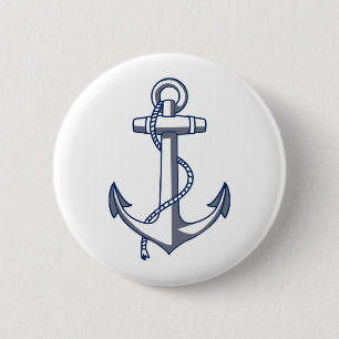 Nautical Anchor 2 Inch Round Button