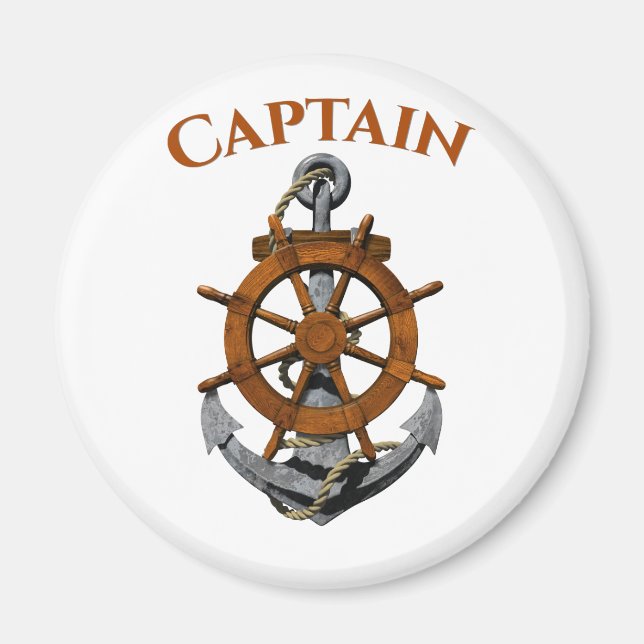 Nautical Anchor And Captain Magnet (Front)