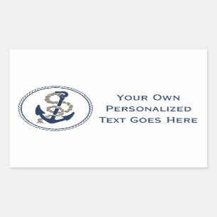 Nautical Anchor And Rope Sailing Themed Sticker