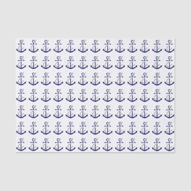 Nautical Anchor and Rope Tissue Paper (Front)