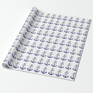 Nautical Anchor and Rope Wrapping Paper