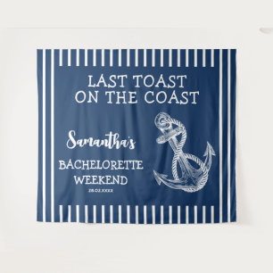 Nautical Anchor Bachelorette Party Last Toast Tapestry