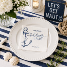 Nautical Anchor Bachelorette White