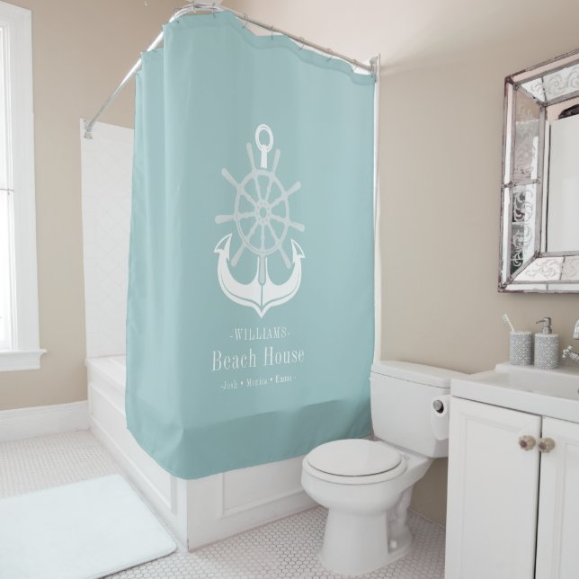 Nautical Anchor Beach House Family Name (In Situ)