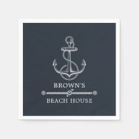 Nautical Anchor Beach or Lake House Family Name