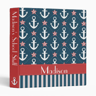 Nautical Anchor Binder