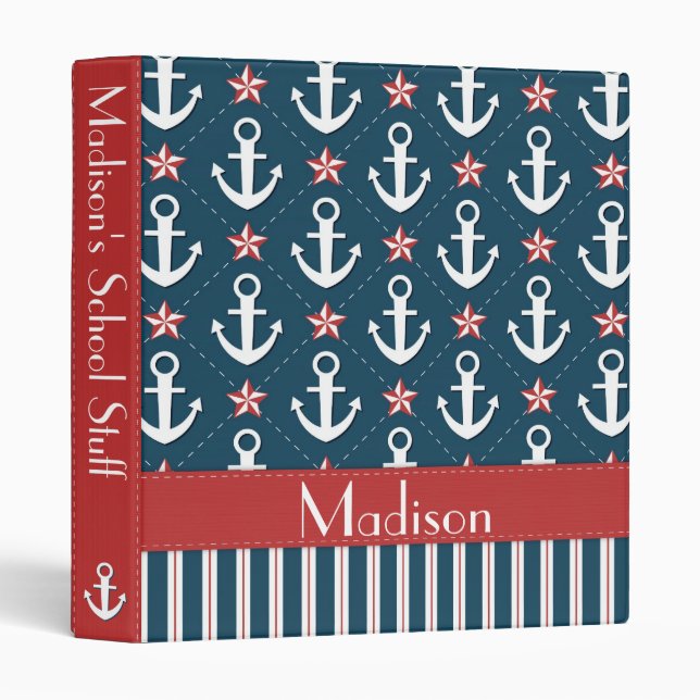 Nautical Anchor Binder (Front/Spine)