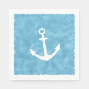Nautical Anchor Blue Baby Shower Napkin