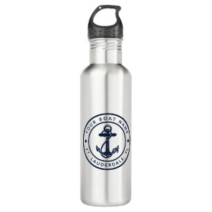 Nautical Anchor Boat Name Boating Custom 710 Ml Water Bottle