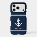 Nautical Anchor Boat Name Custom<br><div class="desc">The nautical anchor design not only adds a timeless aesthetic but also complements any boating enthusiast's collection. Featuring your boat's name, and a navy blue anchor and rope, personalize to create a unique gear for your boat. Makes a great giveaway for everyone. The color palette is fully customizable, ensuring a...</div>