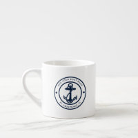 Nautical Anchor Boat Name Navy Blue Boating