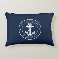 Nautical Anchor Boat Name Navy Blue Custom