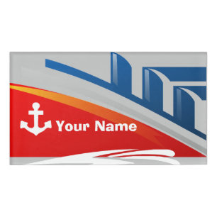 Nautical Anchor Boat Sea Ocean Ship Logo Name Tag