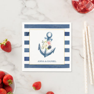 Nautical Anchor Bridal Shower Napkin