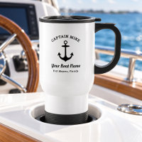 Nautical Anchor Captain Custom Boat Name