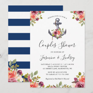 Nautical Anchor Couples Shower Invitation