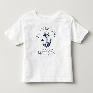 Nautical Anchor Crew Flower Girl Toddler T-shirt