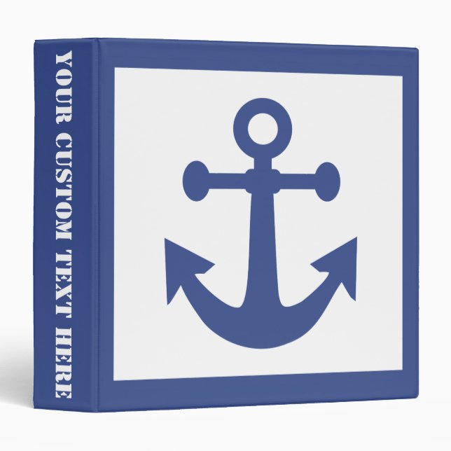Nautical Anchor custom binders (Front/Spine)