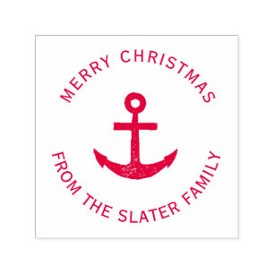 Nautical Anchor Custom Christmas Self-inking Stamp