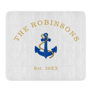 Nautical Anchor Custom Cutting Board