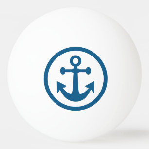 Nautical Anchor custom monogram ping pong ball