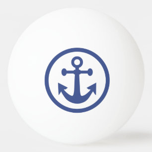 Nautical Anchor custom monogram ping pong ball