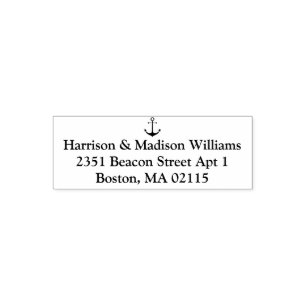 Nautical anchor custom Return Address Self-inking Stamp
