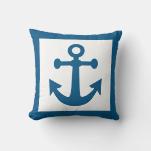 Nautical Anchor custom throw pillow