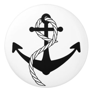 Nautical anchor door knob drawer pull