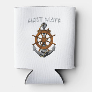 Nautical Anchor First Mate Can Cooler