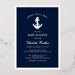 Nautical Anchor Hand-Lettered Baby Shower