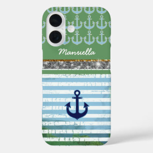 nautical anchor iPhone-6 personalized iPhone 16 Case