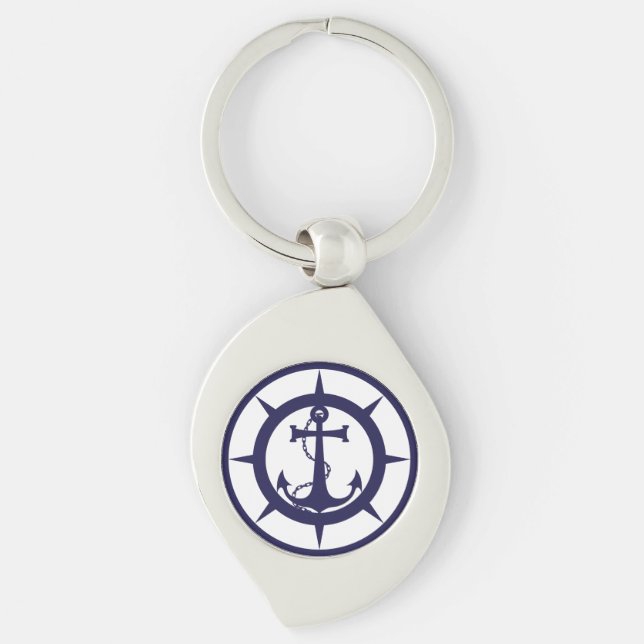 Nautical Anchor Keychain (Front)