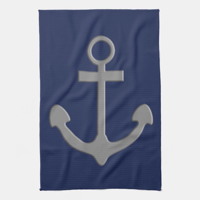Nautical Anchor Kitchen Towel (Vertical)