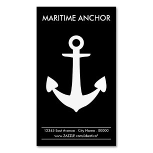 Nautical Anchor Magnetic Business Card
