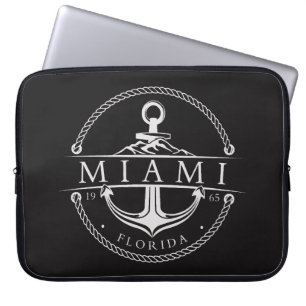 Nautical Anchor Miami Florida 1965 Laptop Sleeve