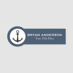 Nautical Anchor Name Tag