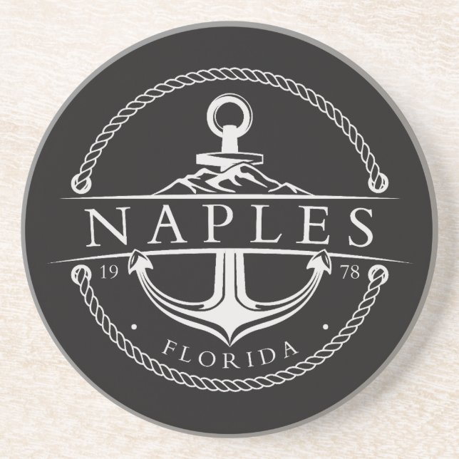 Nautical Anchor Naples Florida 1978 Coaster (Front)