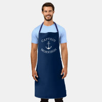 Nautical anchor navy blue custom captain name