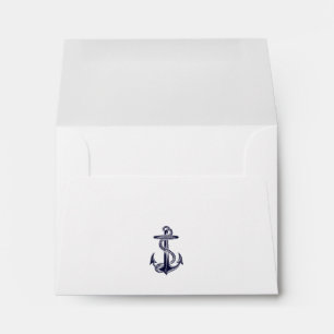 Nautical Anchor Navy Blue Framed 2F A2 5.6"x4 1/8" Envelopes
