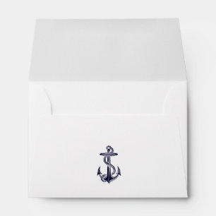 Nautical Anchor Navy Blue Framed 2F A6 for 6x4 Envelope