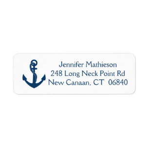 Nautical Anchor Navy Blue Sailor Ocean Beach