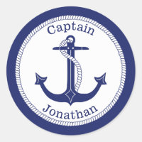 Nautical Anchor Navy Captain Personalized