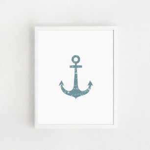 Nautical Anchor, Nursery Wall Art Poster